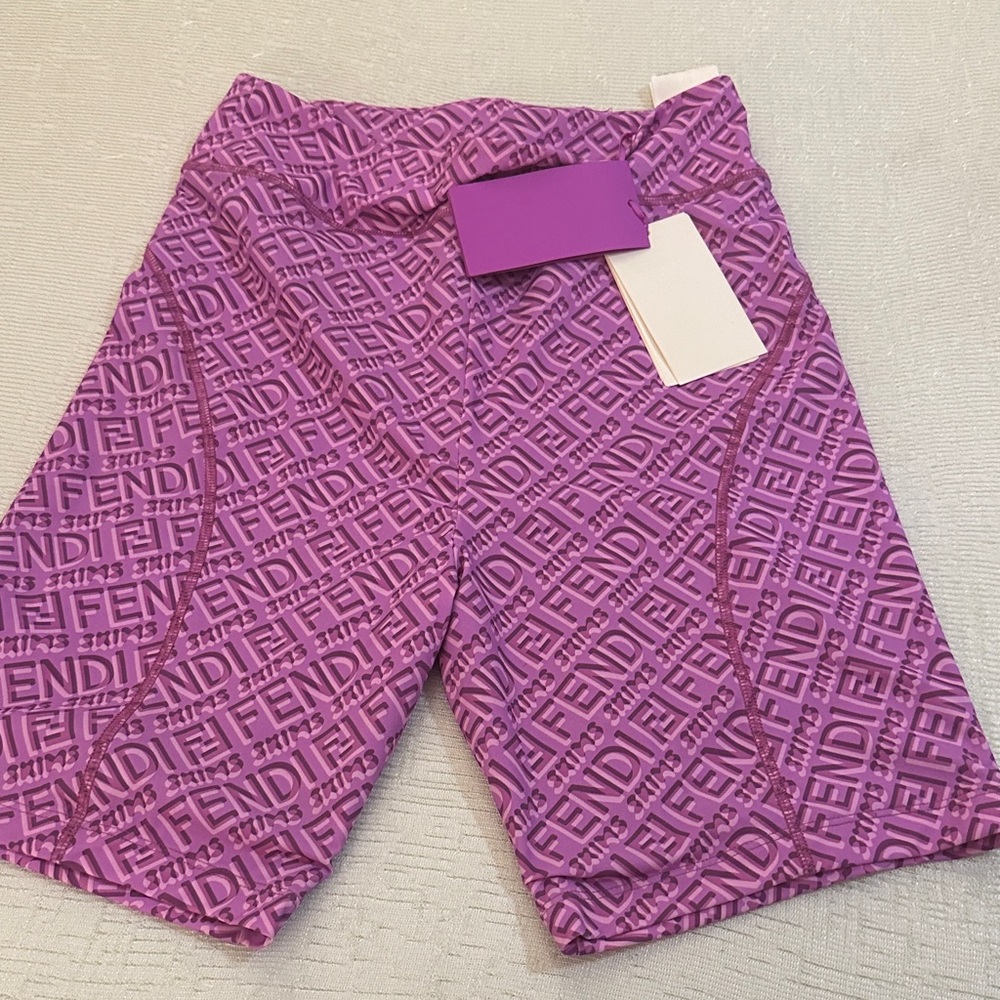 Fendi Women's Vibrant Purple Bike Shorts